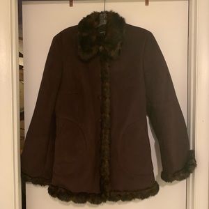 Jones New York faux suede coat